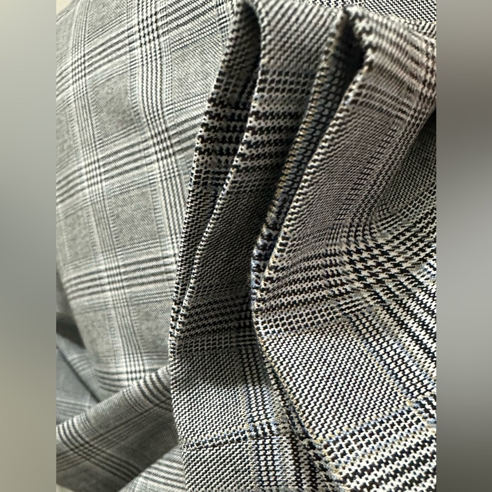 113 ZARA |Turkey EUC Plaid Light Gray Mini Blazer Dress (size XS) Elegant Trendy - Picture 7 of 14
